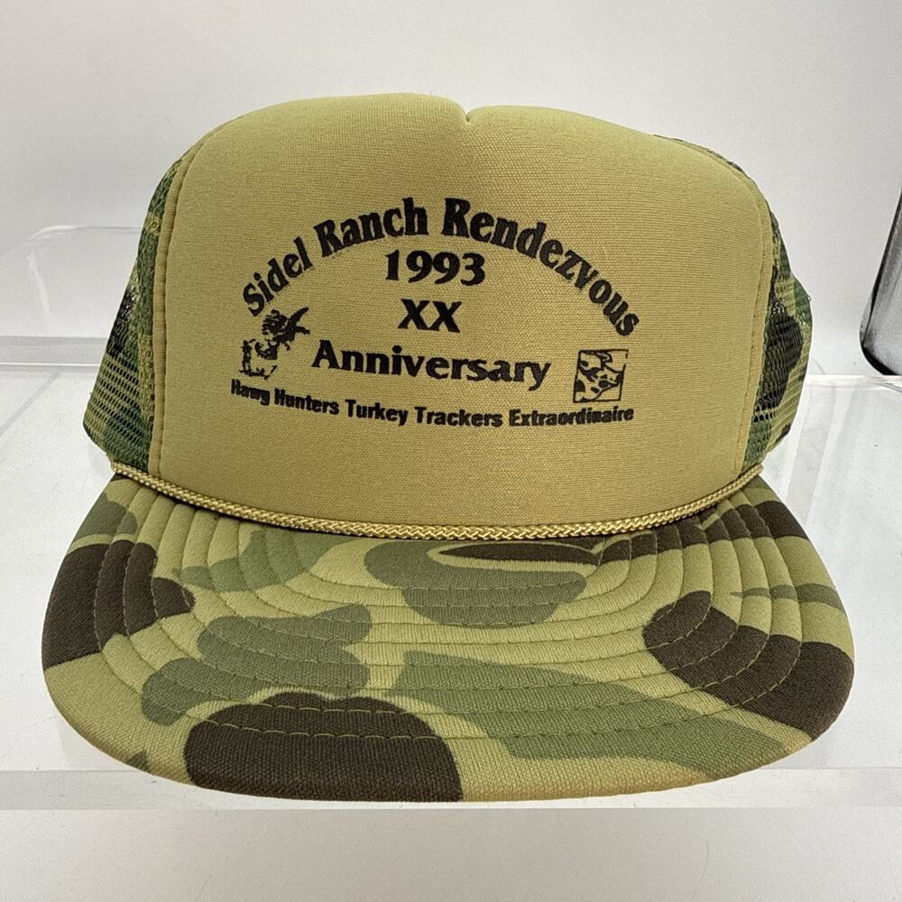 Vintage ‘93 Sidel Ranch Snapback Cap Foam Trucker Hat 20 Yr Hawg/Turkey Hunter